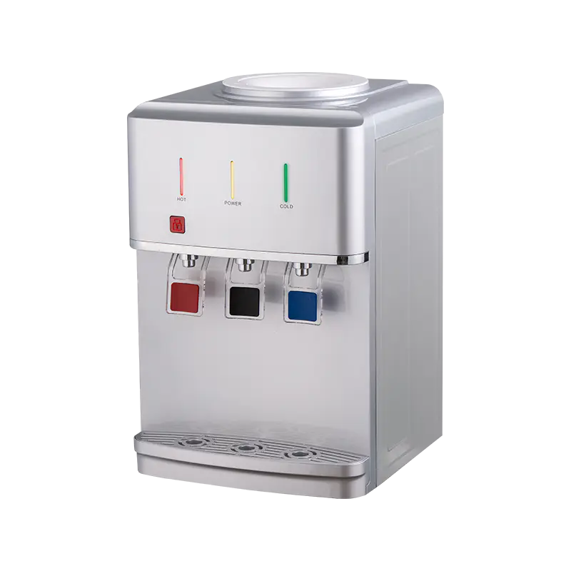 YR-2509T/YLR-2509T Strieborný stolový dávkovač vody s tromi vývodmi